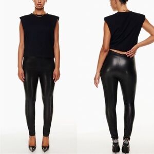 Aritzia Ten by Babaton Showcase Pants faux leather leggings skinny black small
